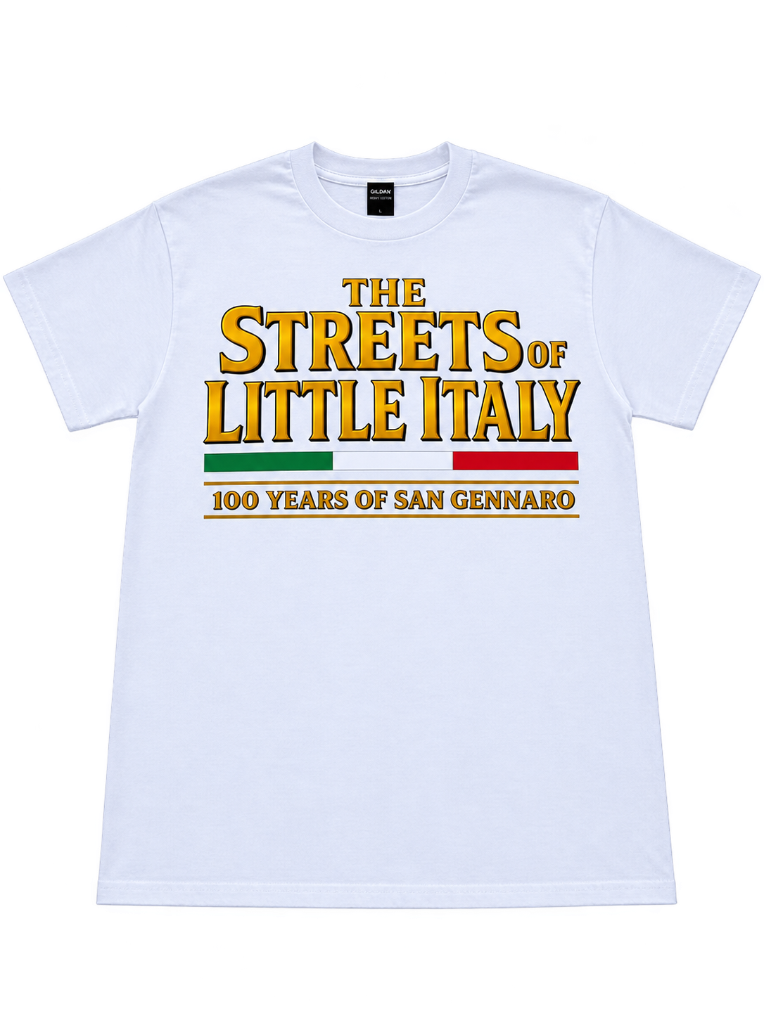 Streets of Little Italy — 100 Years of San Gennaro White T-Shirt